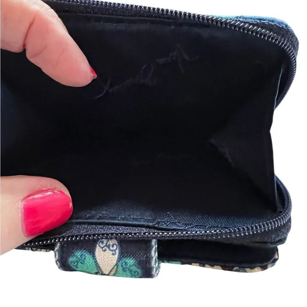Vera Bradley Square Wallet - Mod Floral Blue - Picture 4 of 5